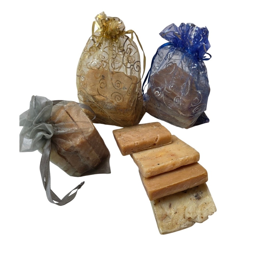 Handmade Artisan Soap Bars Set‎ in Decorative Organza Gift Bags Multi Pack E1